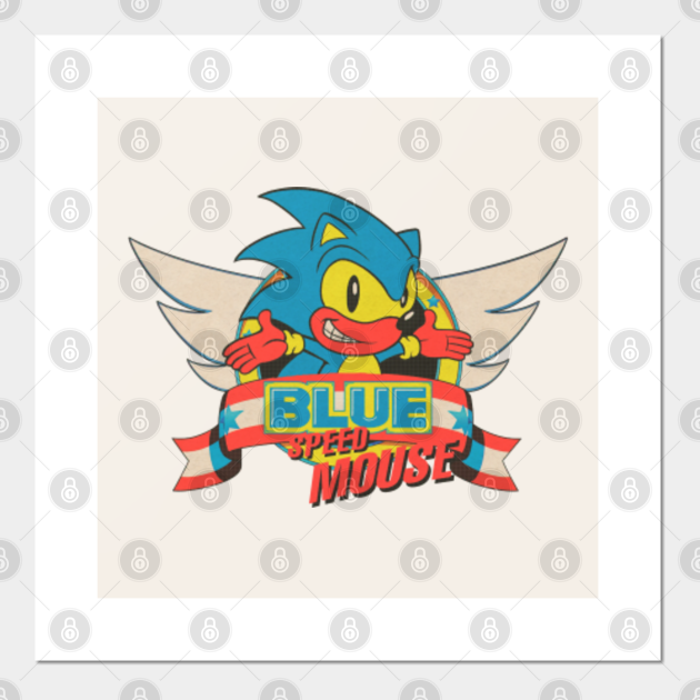 Blue Speed Mouse Cursed Chinese Bootleg Video Games Posters And Art Blue Speed Mouse Cursed Chinese Bootleg Video Games Posters And Art